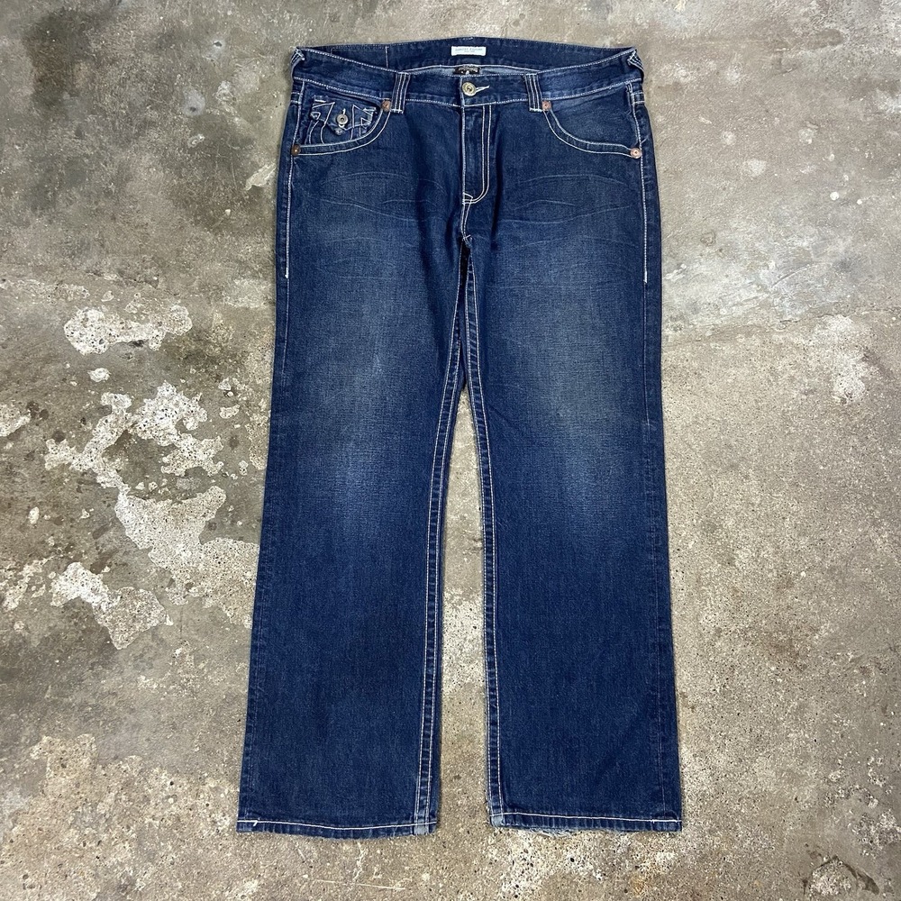 Vintage Y2K True Religion Limited Edition Jeans Size 40 Blue Denim Dark Wash